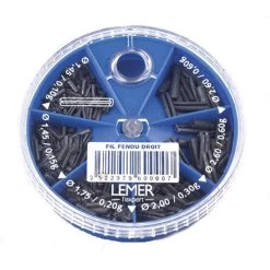BOITE PLOMBS LEMER FIL DROIT FENDU 6 CASES